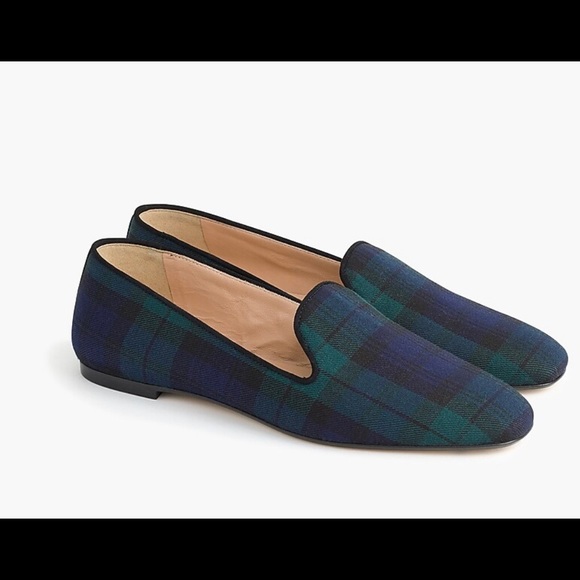 J. Crew Shoes - Jcrew Black Watch tartan loafers plaid size 9.5